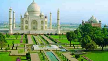 Char bagh Taj mahal garden tourism in india