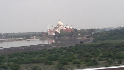 Taj Mahal view from Agra Fort