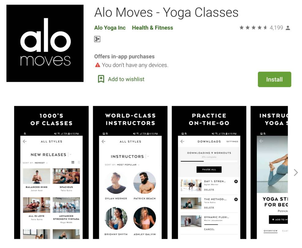 Alo Moves yoga app