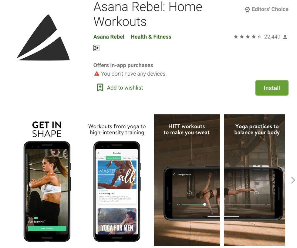 Asana Rebel Apps