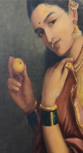 Lady with the Fruit by Raja Ravi Varma