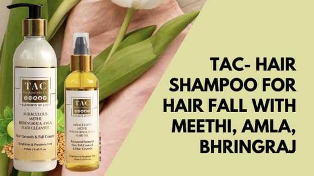 TAC - The Ayurveda Co.Hair Shampoo for Hair Fall with Methi, Bhringraj, Amla, and Hydrolyzed Keratin