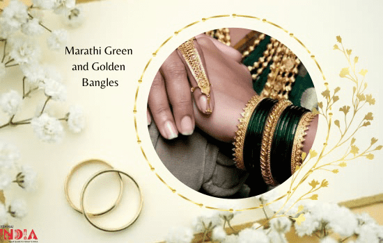 Marathi Green and Golden Bangles