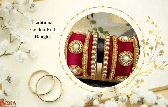 Traditional Golden/Red Bangles
