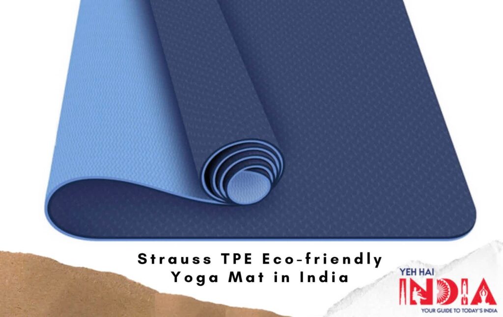 Strauss TPE Eco-Friendly Yoga Mat, 6 mm (Blue)