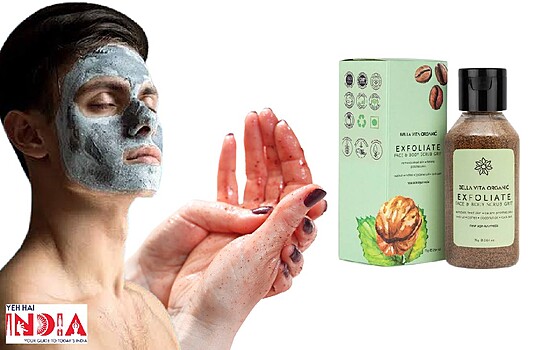 Bella Vita Organic's Exfoliate Face and Body Scrub for skin type