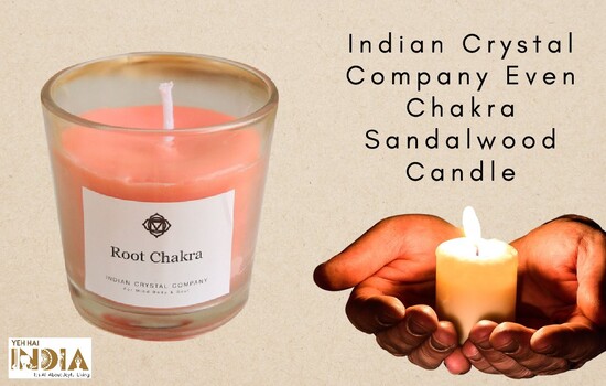 Indian Crystal Company Even Chakra Sandalwood Candle