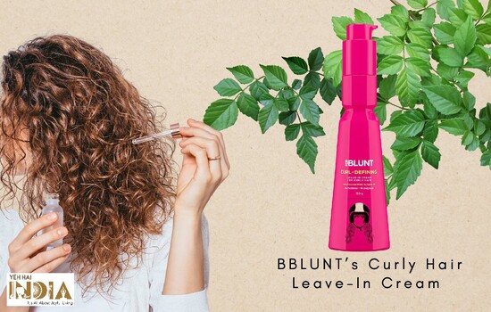 BBLUNT’s Curly Hair Leave-In Cream with Coconut Water & Jojoba Oil, No Sulphates