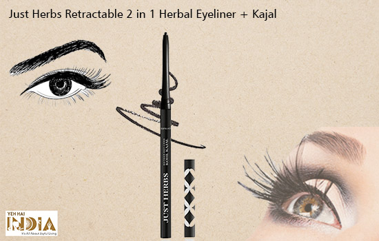 Just Herbs Retractable 2 in 1 Herbal Eyeliner + Kajal