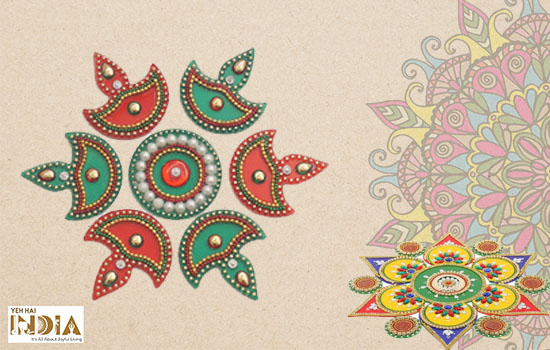 BDS CREATIONS’ Paper Rangoli Pattern Floor Sticker