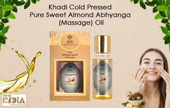 Khadi Essentials Cold Pressed Pure Sweet Almond Oil