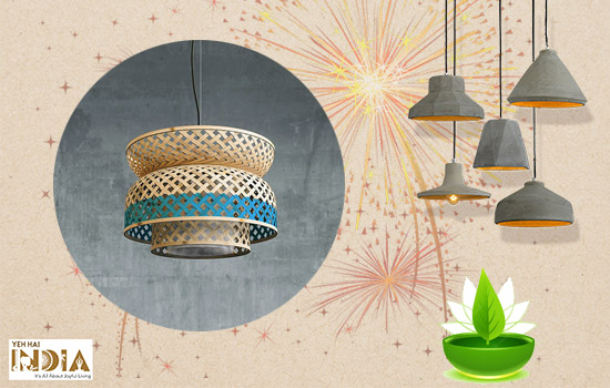 Mianzi Lotus Pendant Bamboo Lamp