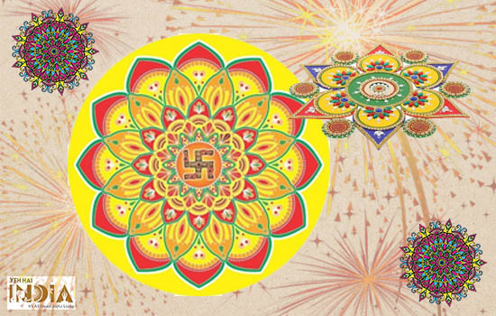 Rangoli Stickers for Diwali
