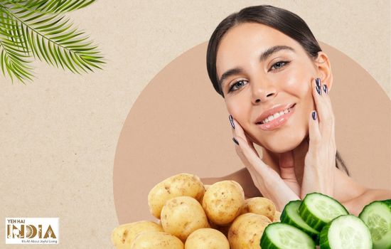 Raw Potato and Cucumber Eye Mask for Dark Circles