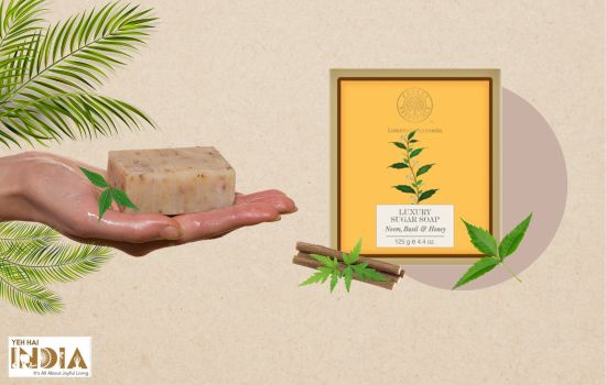 Forest Essentials Luxury Sugar Soap Neem, Basil and Honey